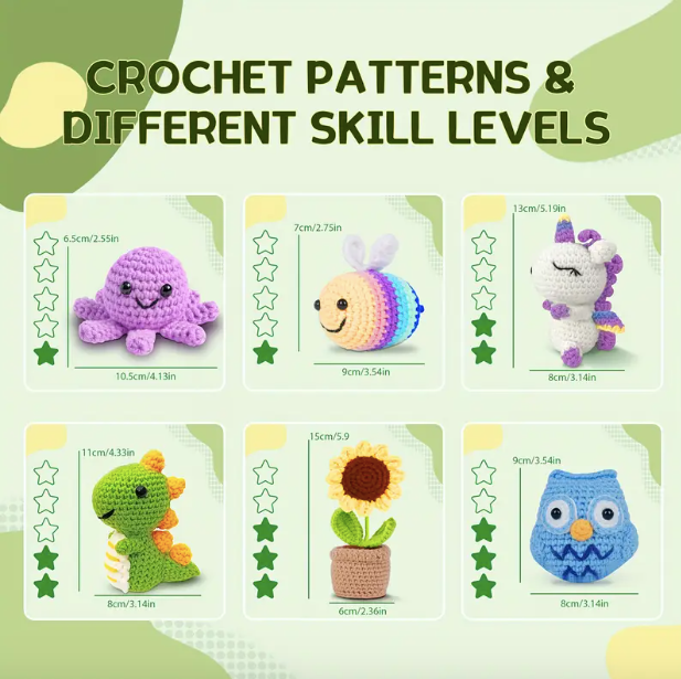 Learning Crochet Kit Amirugumi Different Levels